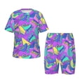 thumbnail image 1 of Cauagu Patins à Roulettes Disco pour Enfants Ensemble de Pyjamas à Manches Courtes, Ensemble de Shorts d'Été pour Enfants Ensemble de Pjs à Col Rond 2 Pcs Parfait pour Petits Garçons Filles-TG, 1 of 6