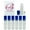 Blue, variant on Beauticom High Quality 10 ml 1/3 oz Frosted Blue Glass Stainless Steel Roller Bottles with Frosted Silver Metal Caps, 6 Bottles Pack