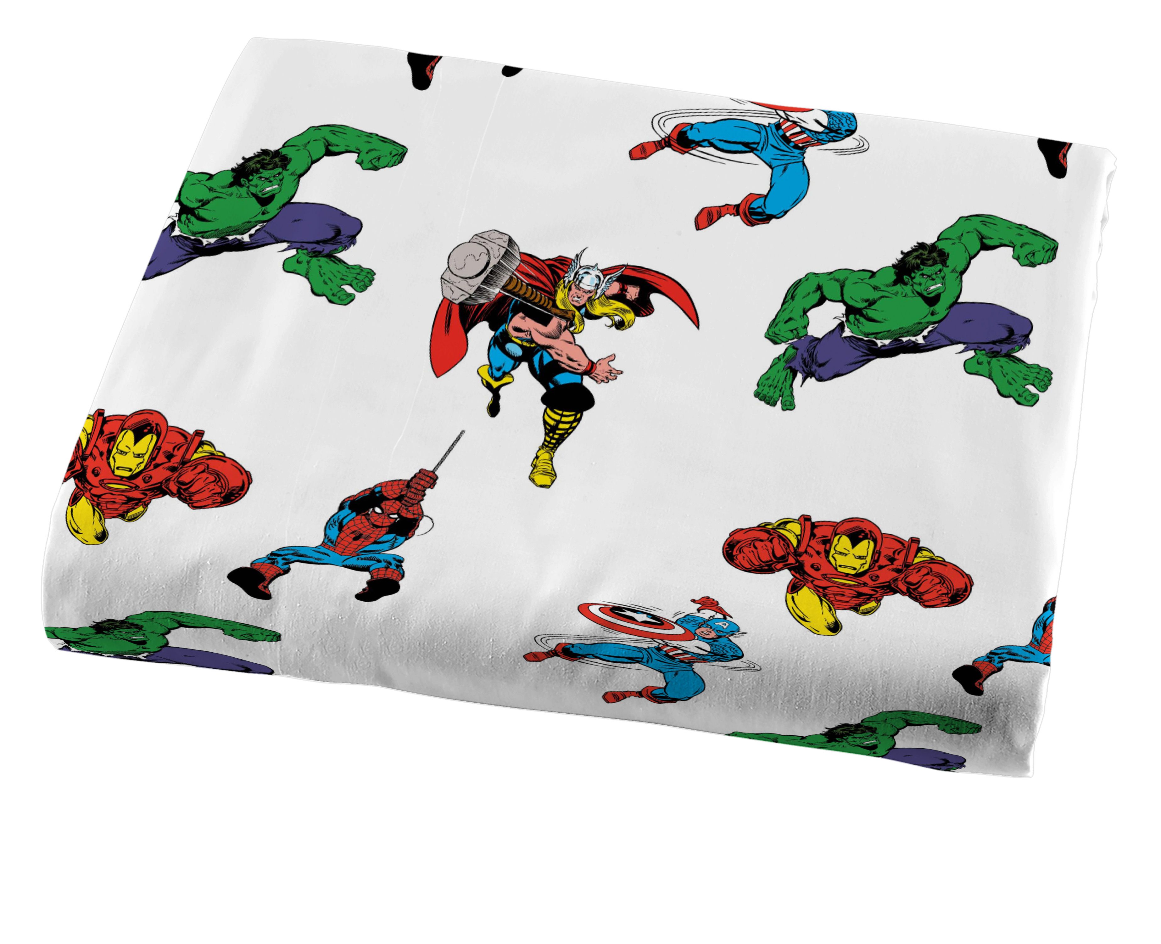 Marvel Avengers Twin Size Bed-in-a-Bag: Comic Cool Kids Bedding Set w ...