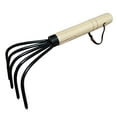thumbnail image 2 of Garden Guru Hand Rake Cultivator Claw Soil Tiller - Military Grade Steel - Rust Resistant - 5 Tine Japanese Ninja Claw - Comfortable Wood Handle - Perfect Pulverized and Aerated Soil (4 Pack), 2 of 6