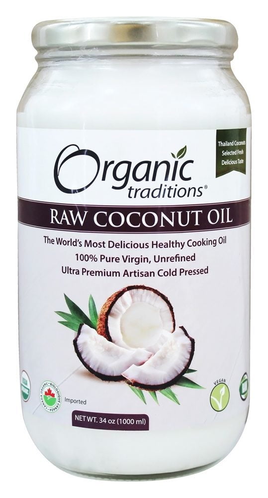 Organic Traditions Raw Coconut Oil 34 oz.