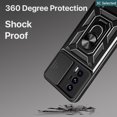 thumbnail image 3 of Funda POCO F5Pro F5 Case Soporte De Anillo Carcasa Duro Ventana Deslizante Proteger La Cámara Anti-huella Digital a prueba de choques poco f5 pro, 3 of 4