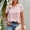 #2-Pink, variant on Patlollav Womens Plus Size Women T-Shirt Casual Round Neck Pullover Short Sleeve Tops