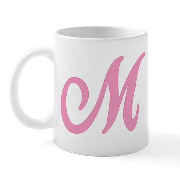 CafePress - M Initial Mug - 11 oz Ceramic Mug - Novelty Coffee Tea Cup