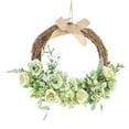 thumbnail image 3 of Abbracc Simulation 13 Inch Flower Wreath Spring Front Door Greenery Wall Hanging Garland, 3 of 6