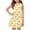 Yellow, variant on Grblisyd Girls Dress Summer Coquette Bow Print Sleeveless Ruched Crew Neck A Line Dress for Kids Casual 3-12 Y