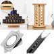 thumbnail image 4 of Square Rolling Swivel Plate, Square Ball Bearing, 4 Inch Ball Turner, 360 Rotation Square Tray, For Furniture, Displays, Cabinets, 4 of 5