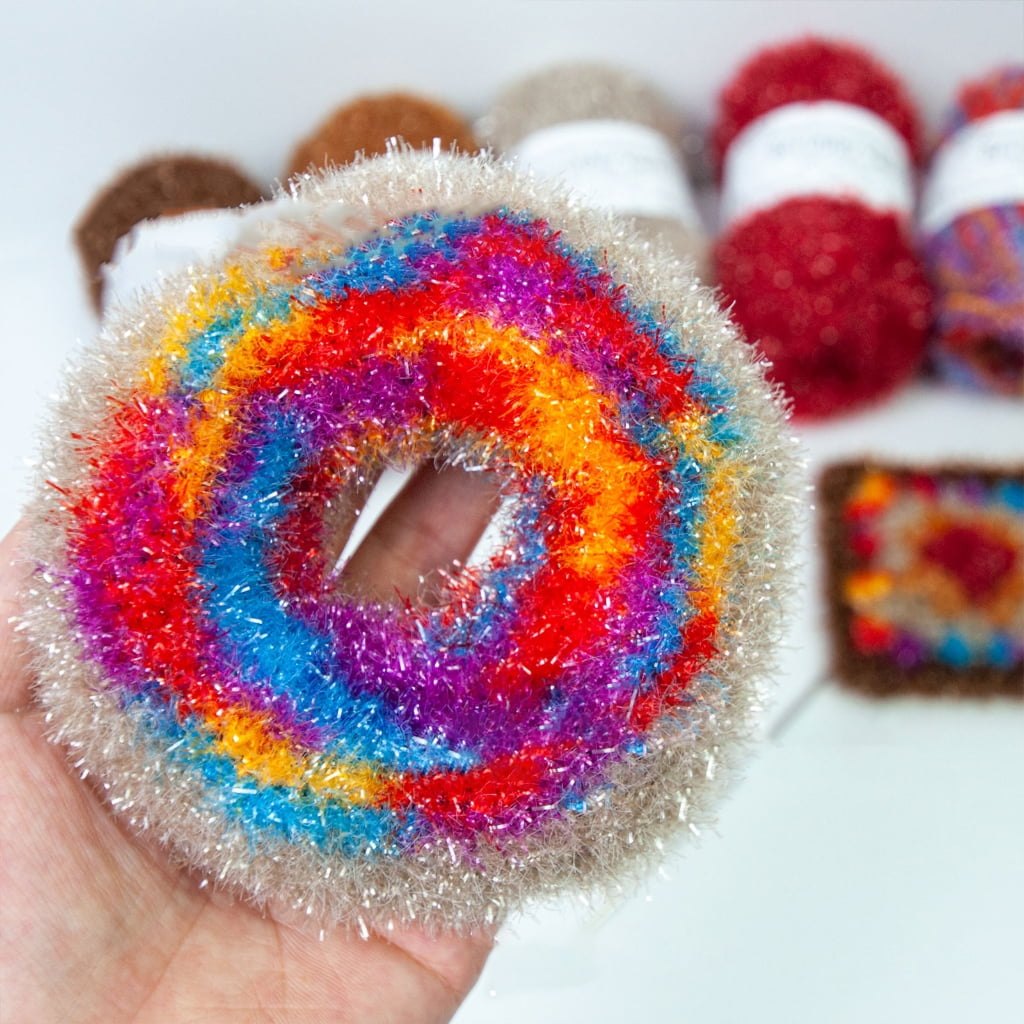 120 Yards Scrubby Yarn Skein for Crocheting Dishcloths Scrubby Crocheting