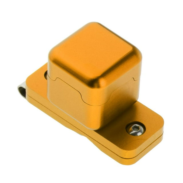 Billar Pool Chalk Holder con Clip Metal Snooker Carrier Box Billar portátil Amarillo Cola Estuches para tiza de piscina