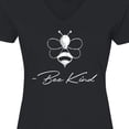 thumbnail image 4 of Inktastic Bee Kind Cute Bee Women's V-Neck T-Shirt, 4 of 5