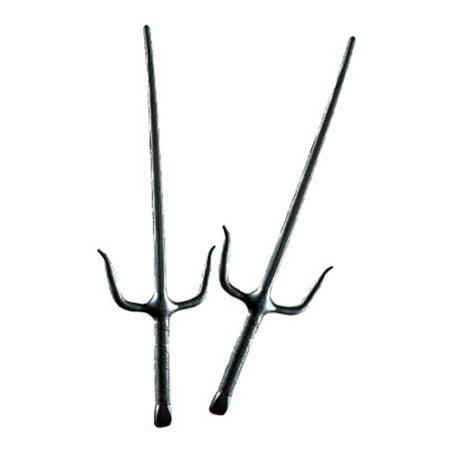Plastic Ninja Swords - 2 Safe Toy Ninja Samurai Costume Sword Tridents Sais