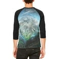 thumbnail image 2 of Galaxy Koala is My Spirit Animal Mens Raglan T Shirt White-Black SM, 2 of 2