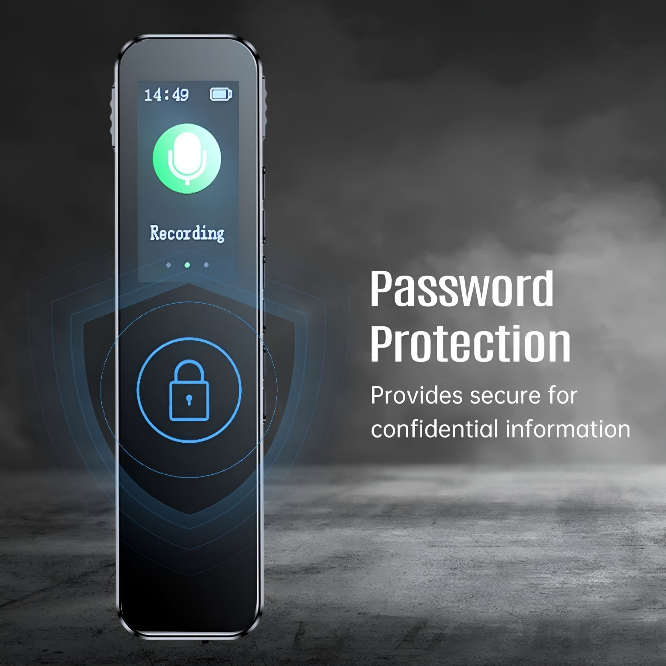 GJX 64GB Digital Voice Recorder with High-Fidelity Audio, Password Protection, and Long Battery Life for Lectures, Meetings, and Interviews