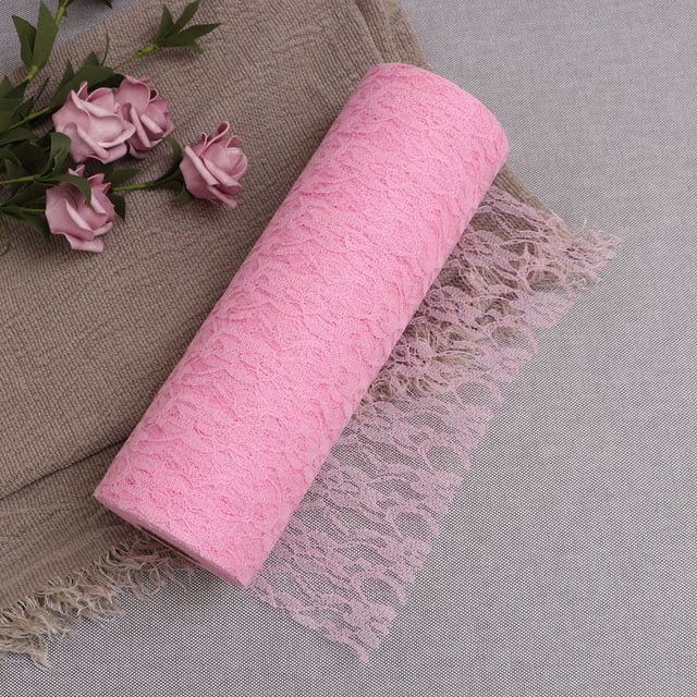 YSNOOWE Lace Ribbon by The Roll Pink Ideal for DIY Decorating and Crafts Lace Material Pink Color