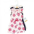 thumbnail image 2 of Hudson Baby Infant Girl Cotton Rompers, Pink Navy Roses, 12-18 Months, 2 of 5