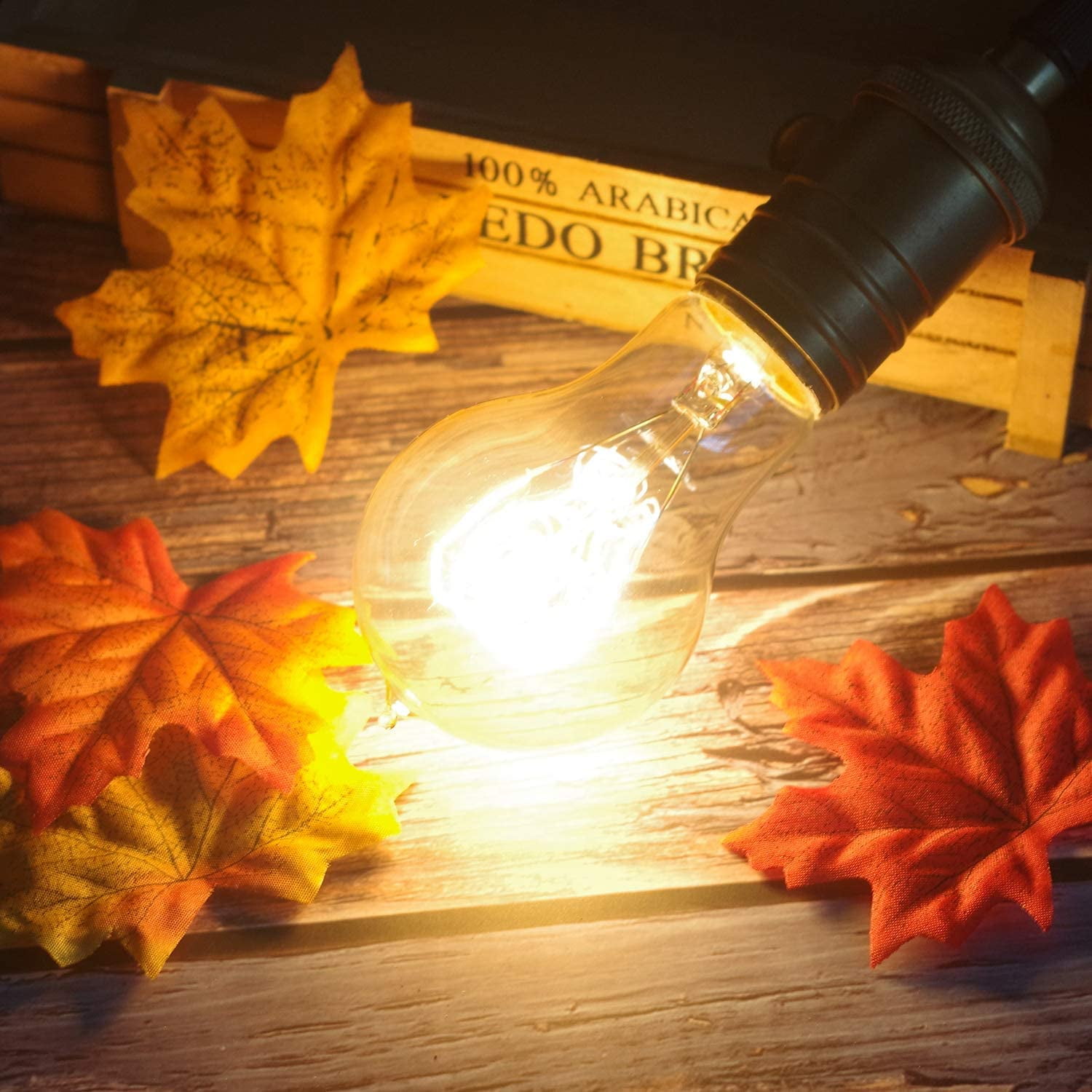 6-Pack Edison Light Bulb 60 Watt, Dimmable A19 Antique Vintage Old Fashioned E26 Incandescent Light Bulbs, Amber Warm White