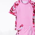 thumbnail image 4 of EnJoCho Boys Kids Beach Sport Swim Sets 2 Piece Short Sleeve Swimsuits Shirts and Shorts Teen Rash Guard UPF 50+ Bathing Suits, 4 of 5