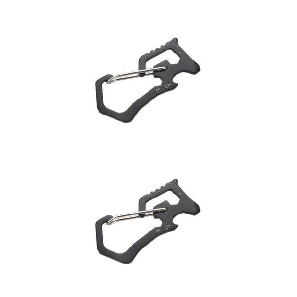 Tarjeta portátil Soidarity para salvar vidas, hebilla de escalada de supervivencia al aire libre, llavero de combinación Hexagonal, accesorios Negro 2Conjunto