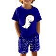 thumbnail image 3 of Hiijoy Toddler Boys Outfits Dinosaur Print Short Sleeve T-Shirt Shorts Set, Sizes 4-5T, 3 of 3