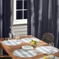 thumbnail image 3 of TOWN & COUNTRY BASICS Cabana Stripe Indoor Outdoor Placemats 4-Pack Set, Reversible and Easy Clean, Navy Blue/White, 15" Round, 3 of 13