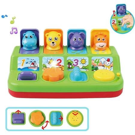 Interactive Pop Up Animals Toy With Light Music Animal Sound Pop Up Activity Toys As Gifts For Ages 9 12 18 Months Toddlers 1 Year Old Kids Babies Boys Girls Walmart Canada