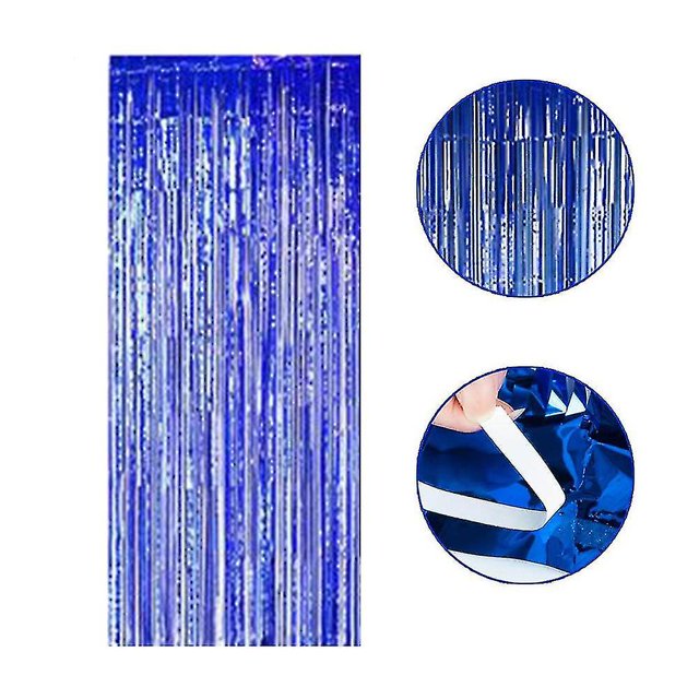 4 piezas de cortinas de flecos de papel de aluminio metálico para fotomatón