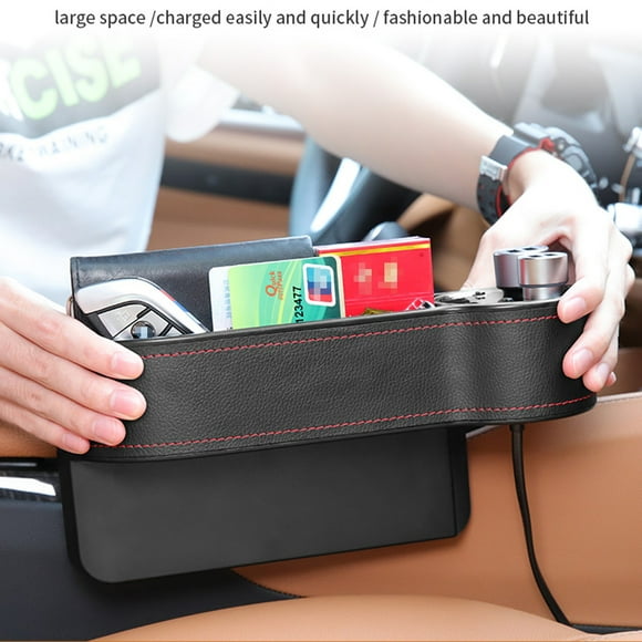 SHOWERORO Car Center Console Organizer For Car Accessories Black 1Set