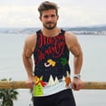 thumbnail image 5 of Rocae Merry Christmas Elk for Men's Workout Tank Top Men's Running Tank Top Dry Fit Athletic Workout Tank TopsLarge, 5 of 9