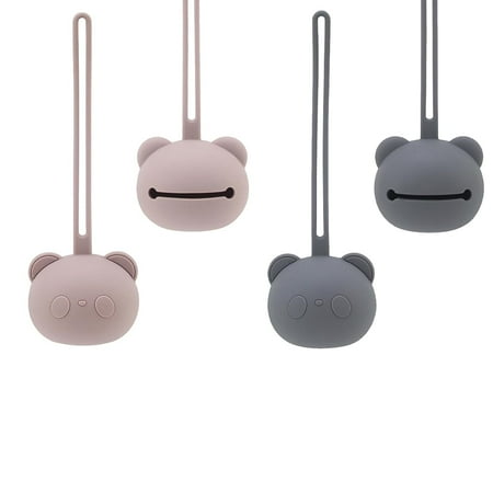 Silicone Pacifier Holder Cases, BPA-Free Newborn Bear Pacifier Case, Baby Pacifiers Silicone Pouch for Travel, Pacifier Accessories for Boys & Girls