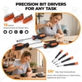 thumbnail image 5 of Fixerfall 152 Piece Cordless Drill Tool Kit with 12V Rechargeable Power Drill, 25+1 Torque Electric Drill Driver, Household Home Repair Tool Set with Storage Case, DIY Tools for Men Women, 5 of 8