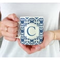 thumbnail image 3 of Koyal Wholesale Ceramic Coffee Mug, Moroccan Monogram  C, 3 of 5