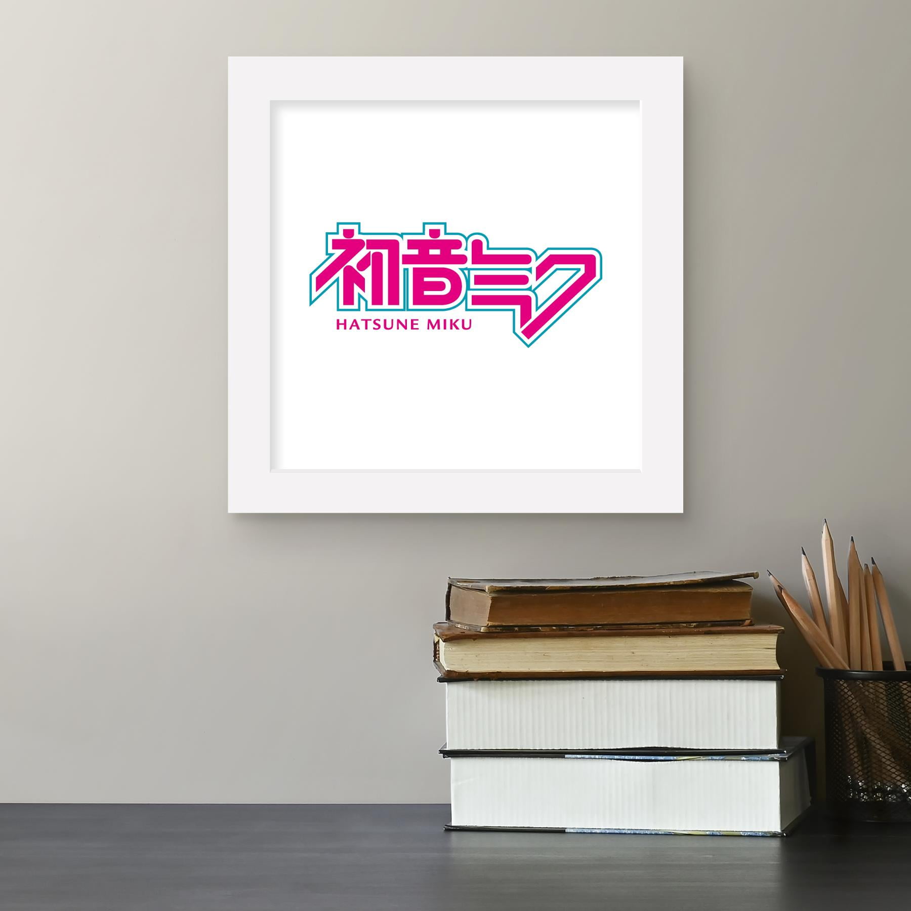 Gallery Pops Hatsune Miku - Hatsune Miku Logo Wall Art, White Framed  Version, 12\, image size:1800x1800