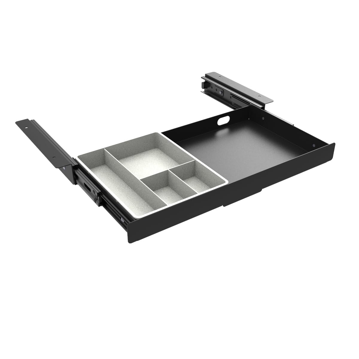 Under Desk Slide Out Pencil Drawer  Storage Organizer 15 Inch Wide Ball-bearing Slides Black (8x14.4 Inch)