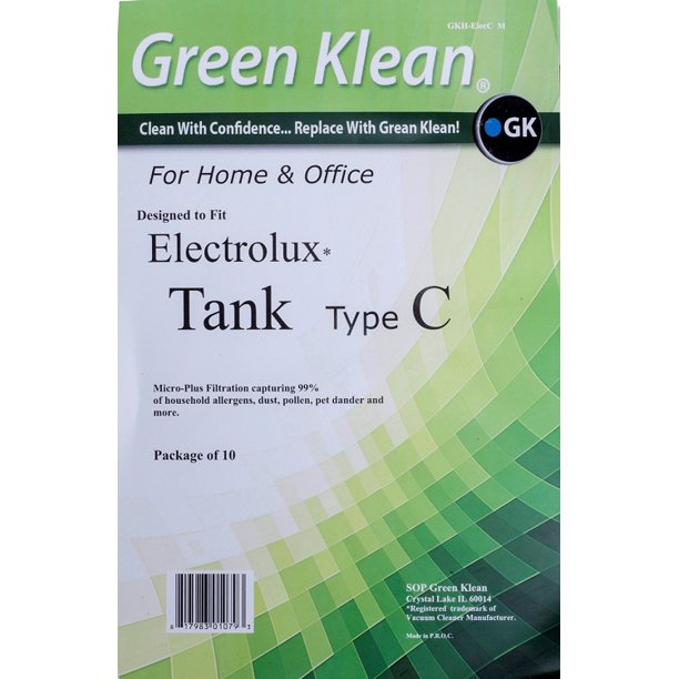 Electrolux / Aerus Type C Vacuum Bags 10 Pack by Green Klean Walmart