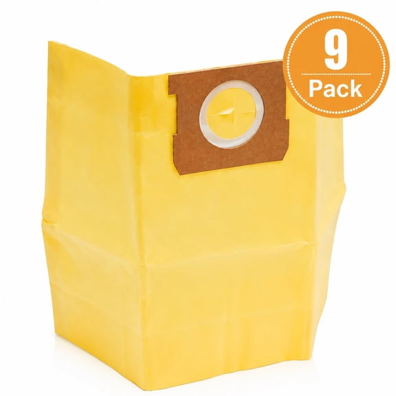 High-Efficiency Dust Bag, 9-Pack, VHB35 3701, Fits HART 3-5 Gallon Wet/Dry Vacuum Cleaners