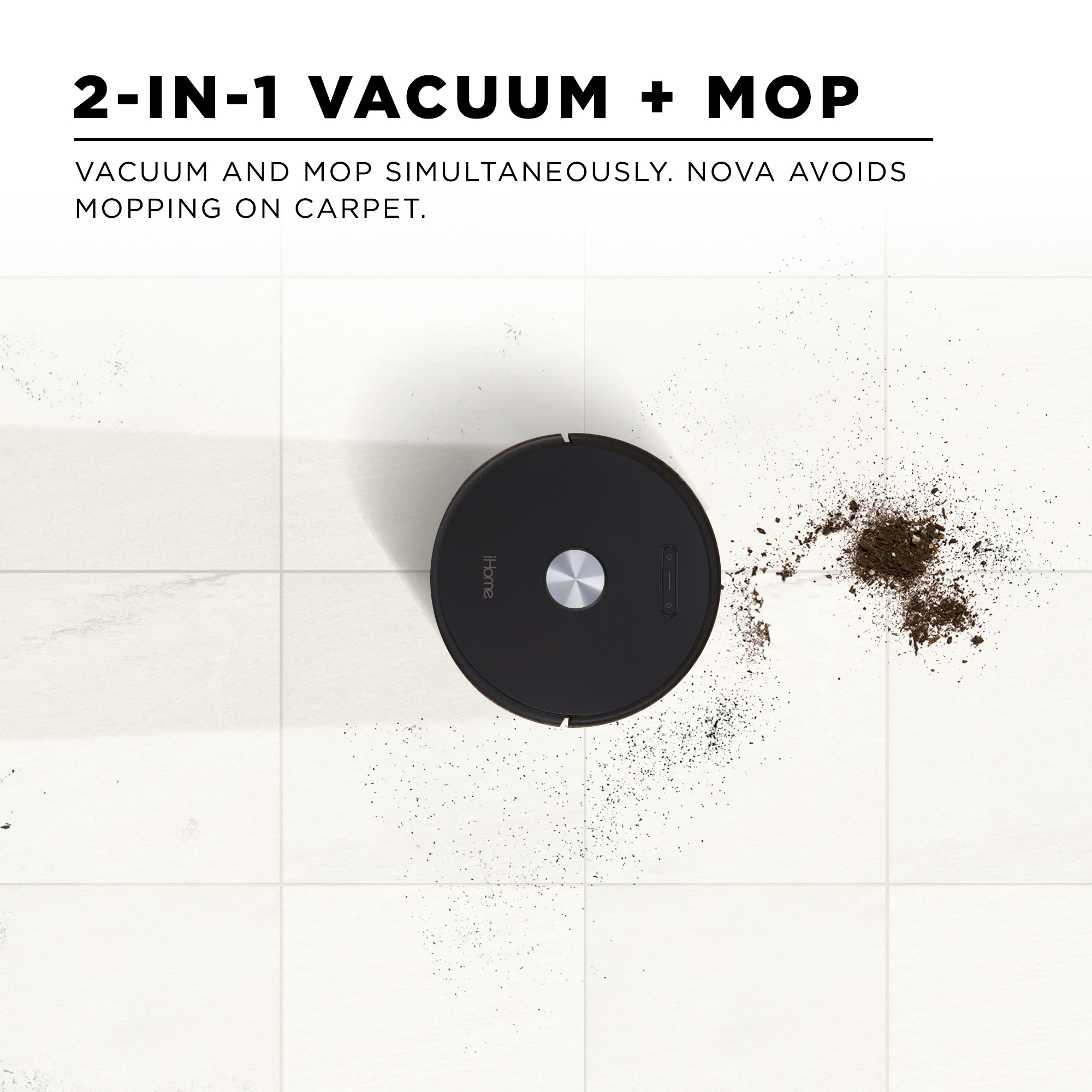 iHome AutoVac Nova Self Empty Robot Vacuum Mop, Laser and Home Map Navigation - image 5 of 12