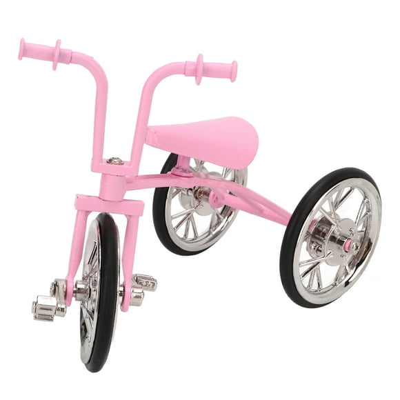 Emoshayoga Ornements de modèle de tricycle rose aspect jouet tricycle ornement, alliage résistant à l'usure, objet de collection, 15 cm, design simulé