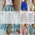 thumbnail image 3 of Women's Boho Harem Pants Casual Smocked High Waist Baggy Trousers with Ruffled Hem Loose Yoga Hippie Flowy Pants for Summer Vacation Lounge and Flattering Everyday Wear, 3 of 6