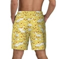 thumbnail image 4 of Uemuo Baby Chicks Pattern Mens Swim Trunks Quick Dry Board Shorts with Mesh Lining, Stretch Beach Shorts Quick Dry No-Chafing Board Shorts-Large, 4 of 9