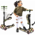 thumbnail image 1 of Scooter de 3 Ruedas Hurtle para Niños y Niñas 1 Año en Adelante, Patin del Diablo, Luces LED en las Ruedas, Manillar Ajustable y Asiento Plegable, Modo Sentado o de Pie con Freno, Camuflado, 1 of 7