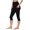 Black, variant on Capri Leggings for Women with Pockets High Waisted Yoga Pants Stretch Workout Gym Capris Cropped Trousers,2XL,