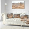 thumbnail image 3 of Designart Giraffe Walking through African Forest - Animal Throw Pillow - 12x20, 3 of 5