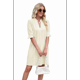 thumbnail image 2 of Vestido Recto Informal con Cuello en V Color Albaricoque XL, 2 of 10