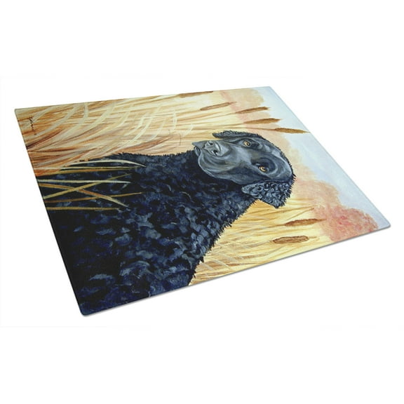 Caroline's Treasures Curly Coated Retriever Glass Cutting Board Large