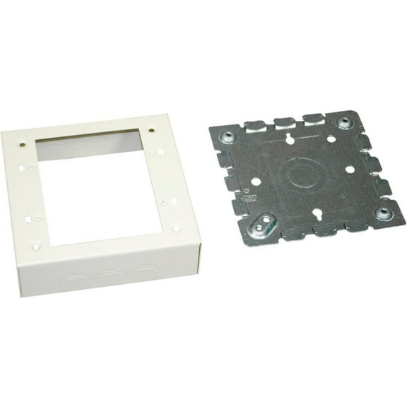 Wiremold Two Gang Box Fitting,White,Steel 5747-2WH