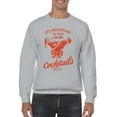thumbnail image 2 of Santa in Cocktail Glass Holiday Fun Men's Sweatshirt, 2 of 3