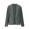 thumbnail image 4 of YUGYXL Womens Fall Winter Wool Blend Casual Business Blazer Jacket Lapel Collar Dressy Work Coat Fashion Trendy Cardigan Gray XXL, 4 of 9