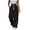 109Black643, variant on Casual Pants For Women With Button Front And Side Slit Pleated Flowy Trousers Drawstring Elastic Waist Pants With Pockets Versatile Bottoms L