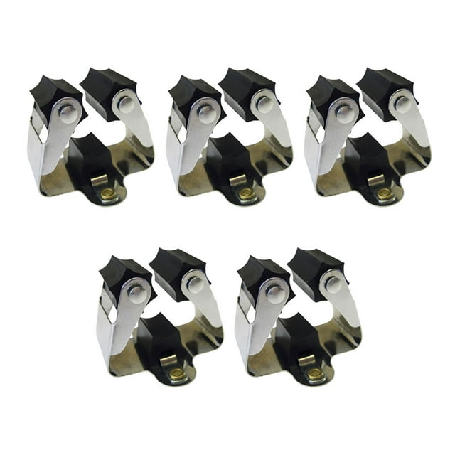 Becaristey 5Pcs Heavy Duty Screws Mops Organizer Storage Rack Broom Metal Clamps Wall Mounted Grip Kitchen Brush Tool Wall