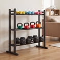 thumbnail image 4 of Costway 3-Tier Dumbbell Rack, 529LB Capacity Heavy-Duty Adjustable Weight Rack Stand, 4 of 10